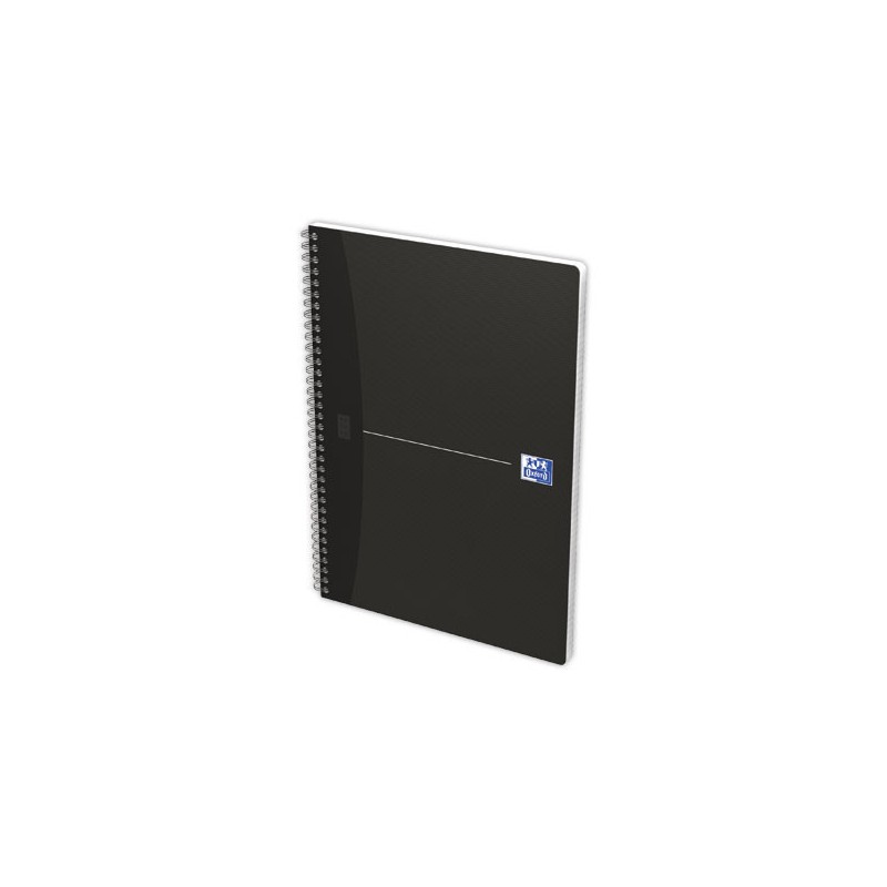 Cahier spirale Oxford Essentials A4, 5x5, 180 pages noir  - Fiducial
