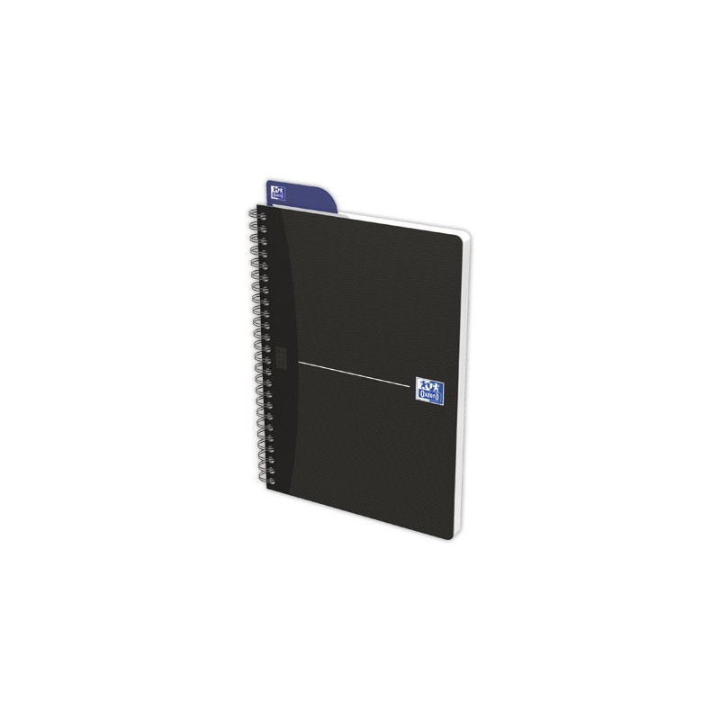 Cahier spirale Oxford Essentials, A5, 5x5 180 pages noir  - Fiducial