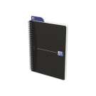 Cahier spirale Oxford Essentials, A5, 5x5 180 pages noir  - Fiducial