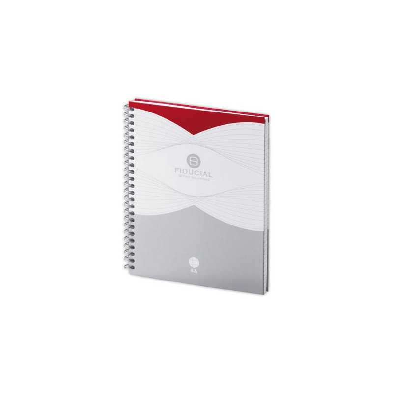 Cahier spirale FIDUCIAL 80g, A5+, Couv.carte rigide, 5x5, 160 pages  - Fiducial