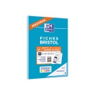 Bloc de 30 feuilles de fiches bristol bleues A5 5x5  - Fiducial