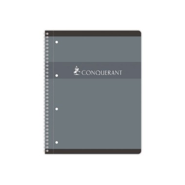 Cahier spirale conquérant 70g, A4+, 160 pages, 5x5  - Fiducial