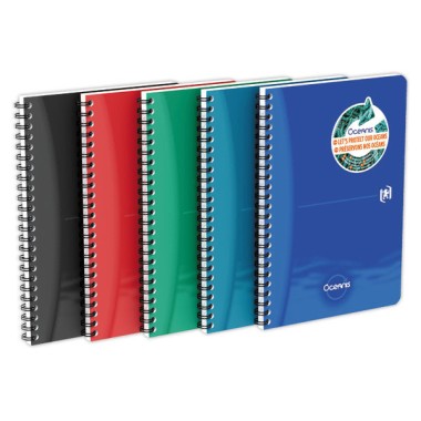 Cahier Oxford Oceanis int A5 180 pagesligné 7mm PP  - Fiducial