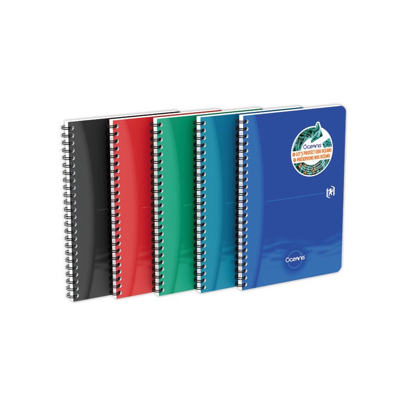 Cahier Oxford Oceanis int A5 180 pagesligné 7mm PP  - Fiducial