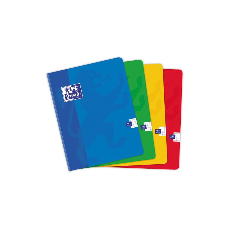 Cahier brochure Oxford Essentials-17 x 22 cm - 5X5 - 192 pages  - Fiducial