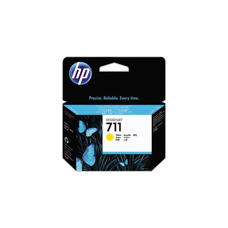 HP 711 cartouche d'encre jaune CZ132A  - Fiducial