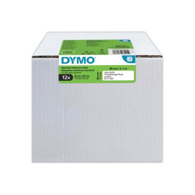 Rouleaux de 130 étiquettes blanches 28x89mm pour DYMO Label Writer  x12 - Fiducial