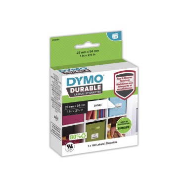 Rouleau de 160 étiquettes Durable LW Mullti-usages 25mm x 54mm  - Fiducial
