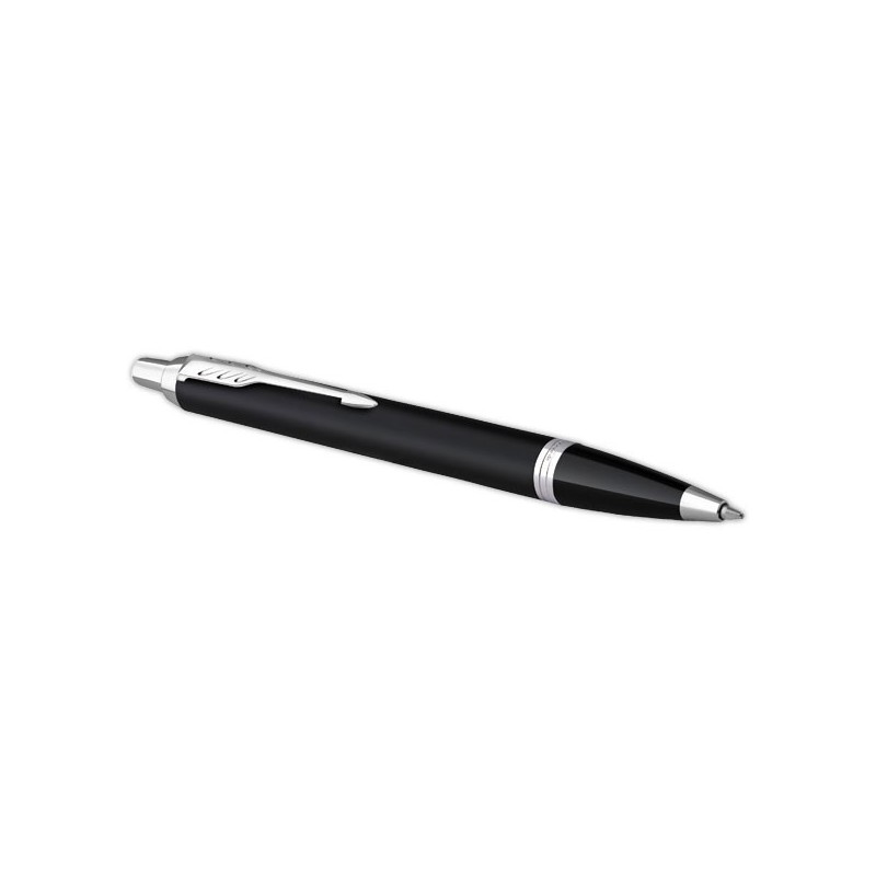 Stylo bille Parker IM noir mat avec finitions chrome  - Fiducial