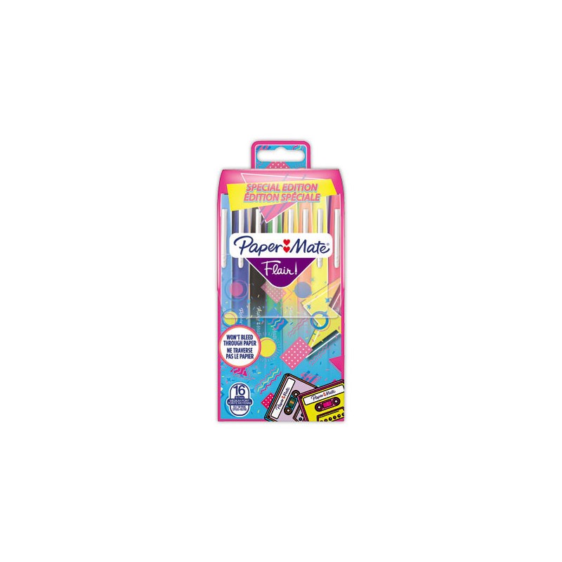 Feutres PAPER MATE Flair Rétro Trends - Ecriture moyenne  x16 - Fiducial