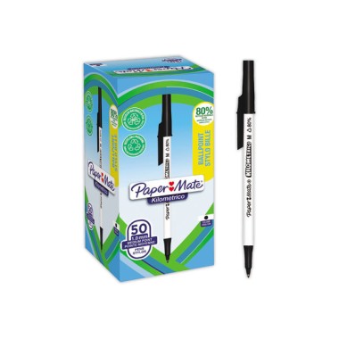 Stylo bille Kilometrico recyclé - Noir  x50 - Fiducial