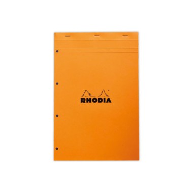 Bloc Rhodia A4+ 21x32 cm, 80 feuilles,5x5, 80g perfo 4 trous  - Fiducial