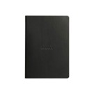 Carnet piqué Rhodiarama A5 64 pages, ligné, couverture souple noire  - Fiducial