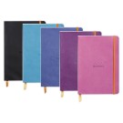 Carnet broché Rhodiarama A5 160 pages,ligné, couverture souple violet  - Fiducial