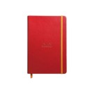 Carnet broché Rhodiarama A5 192 pages,ligné, couverture rigide rouge  - Fiducial