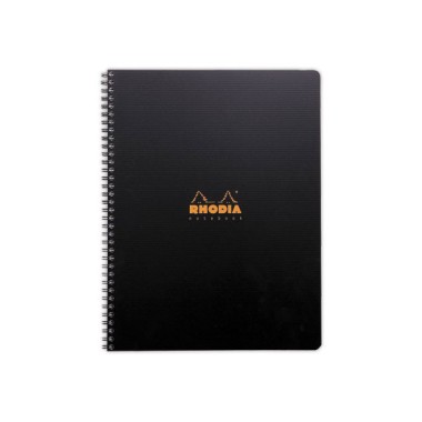 Cahier polypropylène 160 pages A4+ 5x5.Noir  - Fiducial