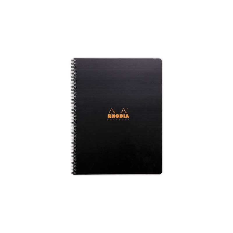 Cahier polypropylène 160 pages A4+ 5x5.Noir  - Fiducial