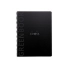 Cahier Rhodia polypropylène recyclé 160 pages A4+ Ligné. Noir  - Fiducial