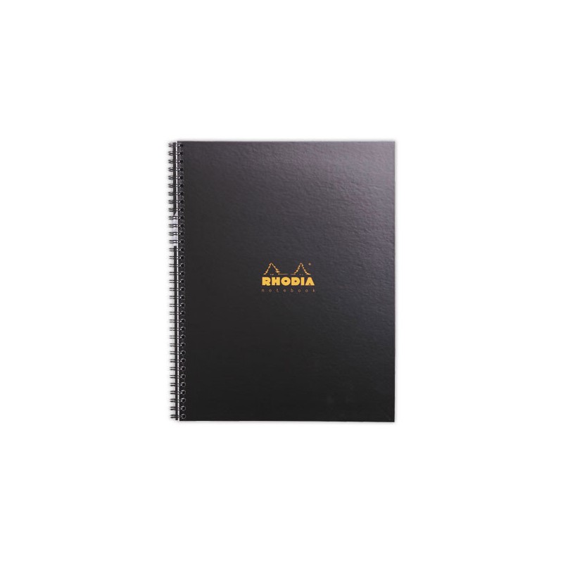 Cahier couverture carton 160 pages A4+5x5. Noir  - Fiducial