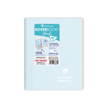 Cahier spirale KOVERBOOK Blush A5 160 pages, 5X5, 90g  - Fiducial