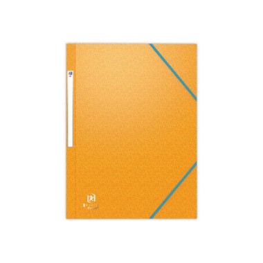 Chemises 3 rabats à élastiques OXFORD Bicolor Recyc+ A4 - Orange  x10 - Fiducial
