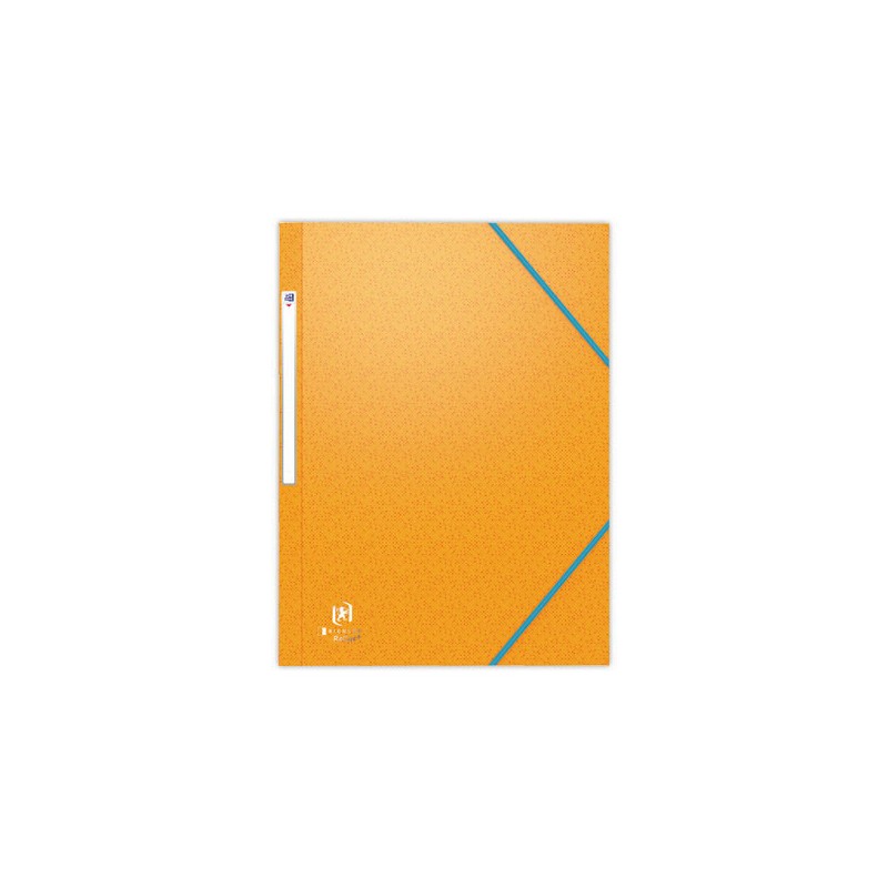 Chemises 3 rabats à élastiques OXFORD Bicolor Recyc+ A4 - Orange  x10 - Fiducial