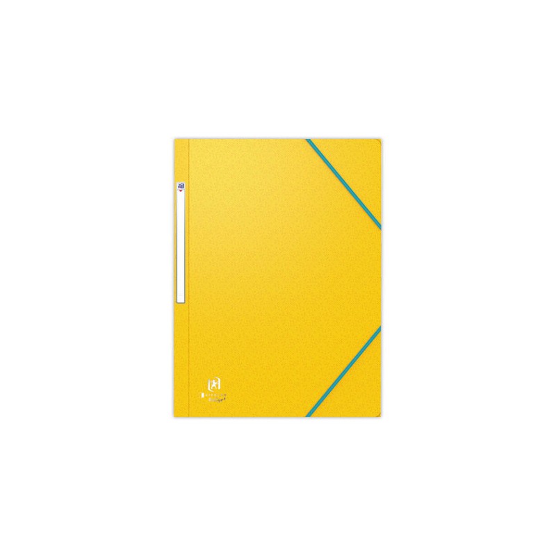 Chemises 3 rabats à élastiques OXFORD Bicolor Recyc+ format A4 - Jaune  x10 - Fiducial