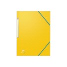Chemises 3 rabats à élastiques OXFORD Bicolor Recyc+ format A4 - Jaune  x10 - Fiducial