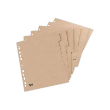 Le jeu d'intercalaires Touareg 6 onglets - carte recyclée  - Fiducial