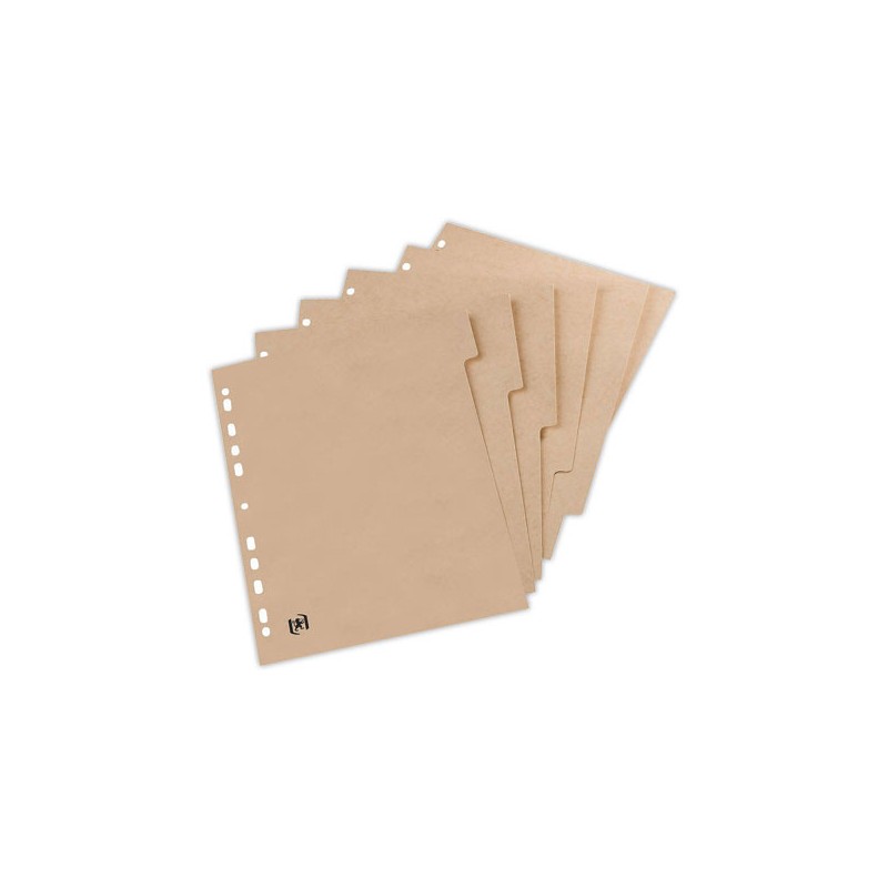 Le jeu d'intercalaires Touareg 6 onglets - carte recyclée  - Fiducial