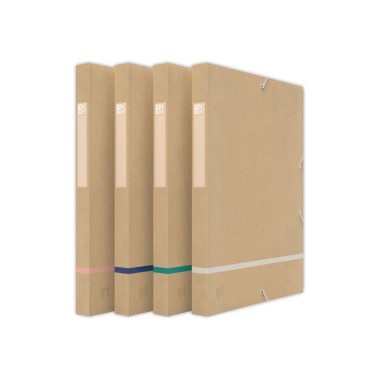 boîtes de classement Touareg carte recyclée - dos 2,5 cm  x12 - Fiducial