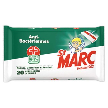 20 serpillières jetables antibactériennes  - Fiducial