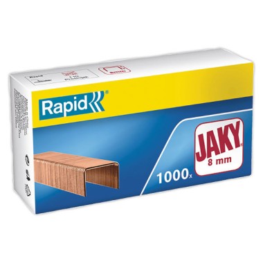 Agrafes RAPID JAKY cuivré 8mm pour agrafeuse JAKY 110  x1000 - Fiducial