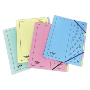 Trieur avec élastique - dos extensiblerenforcé - 12 compartiments  - Fiducial