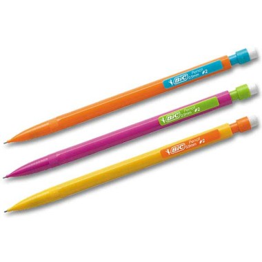 Porte-mines BIC Matic corps coloris assortis - Mines 0,9 mm  x12 - Fiducial