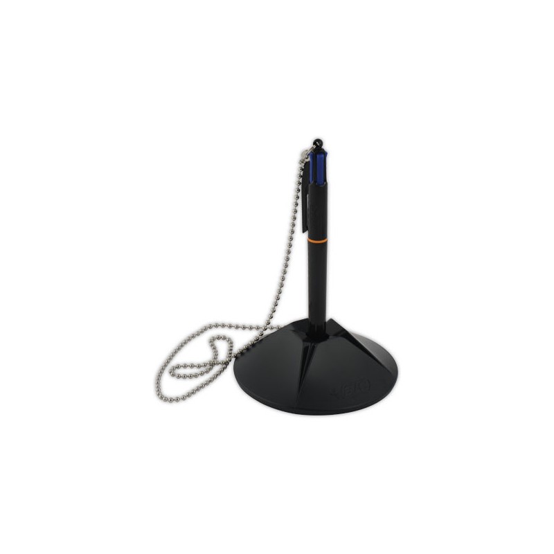 Stylo bille sur socle BIC - 4 recharges - Ecriture moyenne  - Fiducial