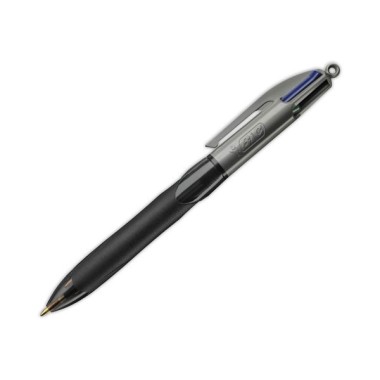 Stylo bille BIC 4 couleurs grip pro  - Fiducial