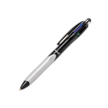 Stylo-stylet 4 couleurs BIC avec grip  - Fiducial