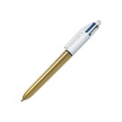 Stylo bille 4 couleurs corps Shine Or  - Fiducial