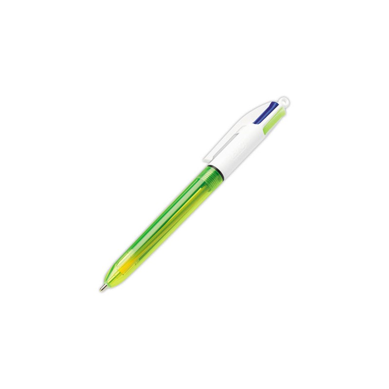 Stylo BIC 4 Couleurs + un surligneur fluo intégré  - Fiducial