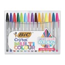Stylos bille BIC Cristal transparent - 1,6mm - Assortis multicolores  x15 - Fiducial
