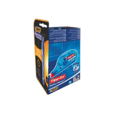 Correcteurs TIPP-EX Pocket Mouse + 1 stylos Gelocity Quick Dry  x10 - Fiducial