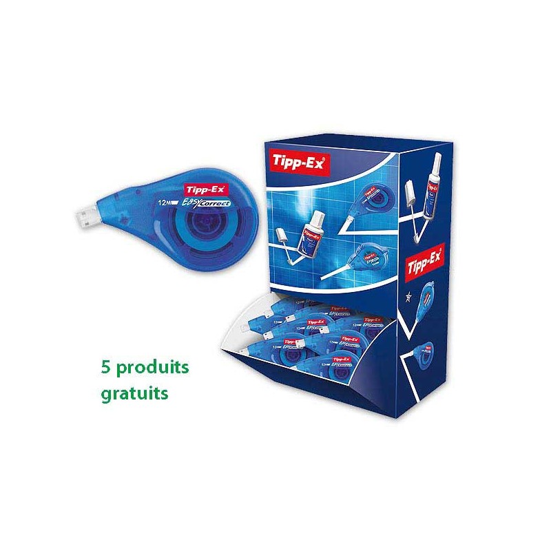 Correcteurs TIPP-EX EASY CORRECT dévidoir 12 m-largeur de bande 4,2 mm  x20 - Fiducial