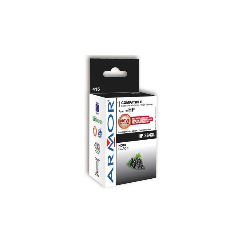 Cartouche d'encre ARMOR noire compatible HP 364XL  - Fiducial