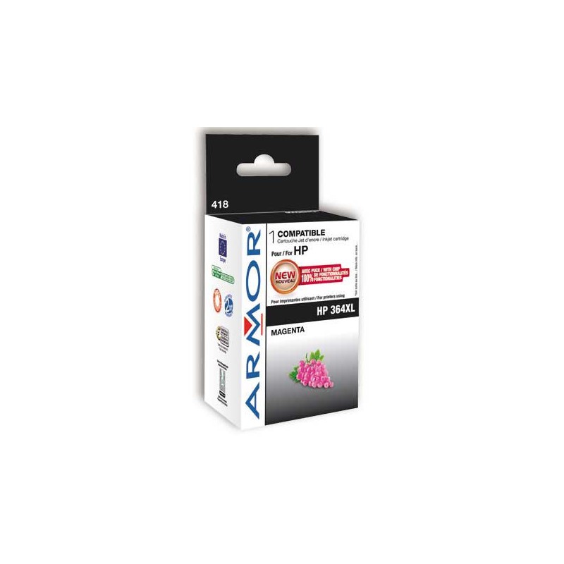 Cartouche d'encre ARMOR magenta compatible HP 364XL  - Fiducial
