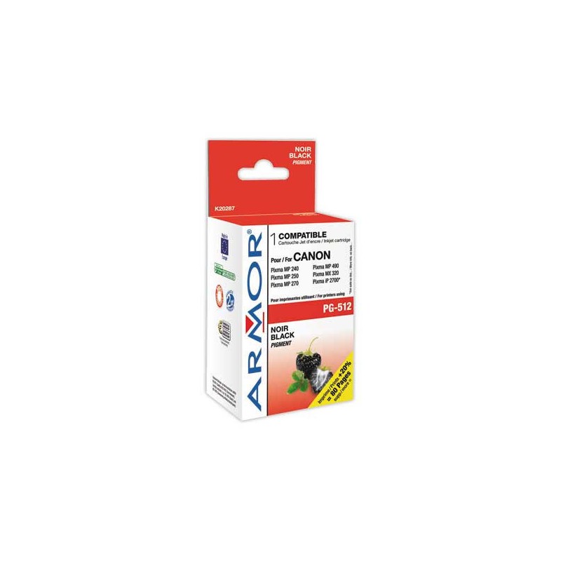 Cartouche CANON PG512 noire compatibleArmor  - Fiducial