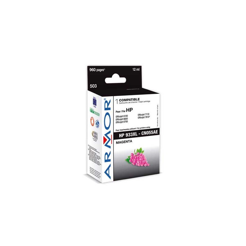 Cartouche d'encre ARMOR magenta compatible HP 933XL  - Fiducial