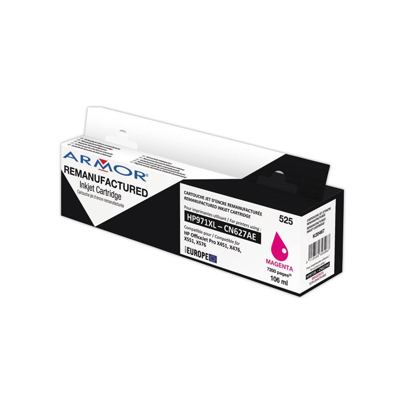 Cartouche d'encre ARMOR magenta compatible HP 971XL  - Fiducial