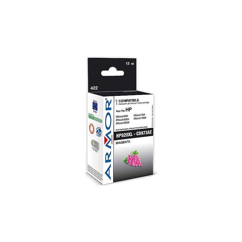 Cartouche d'encre ARMOR magenta compatible HP 920XL  - Fiducial