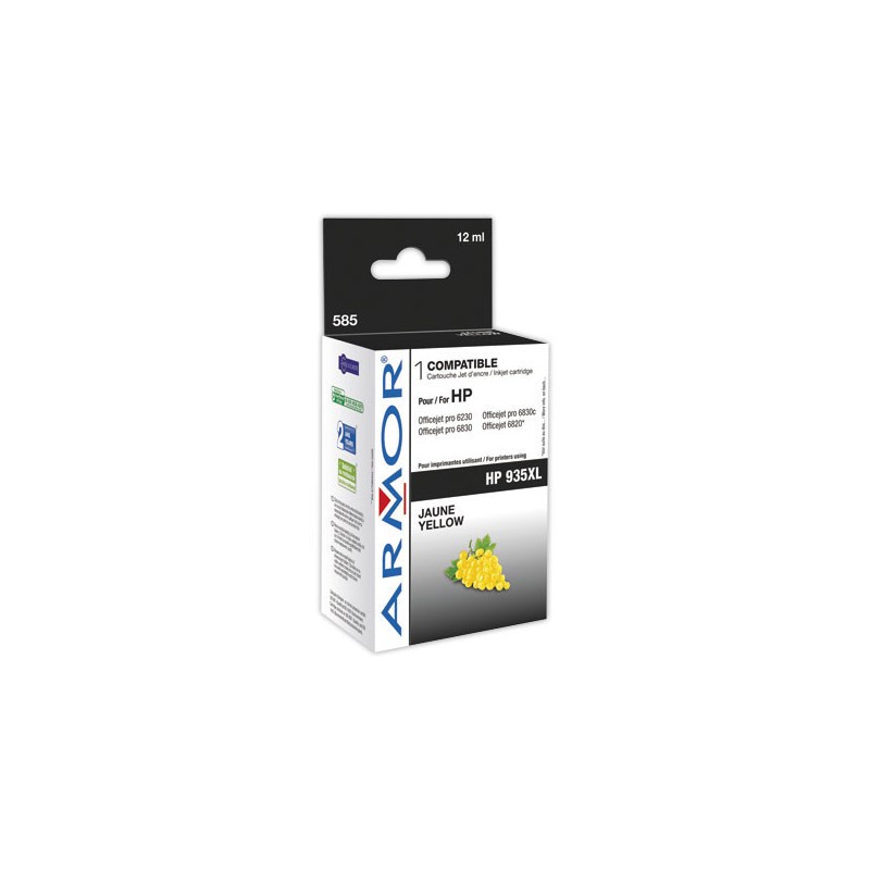 Cartouche d'encre ARMOR jaune compatible HP 935XL  - Fiducial